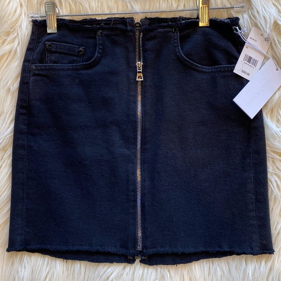 Cotton Citizen Skirts Nwt Cotton Citizen Dual Zip Washed Black